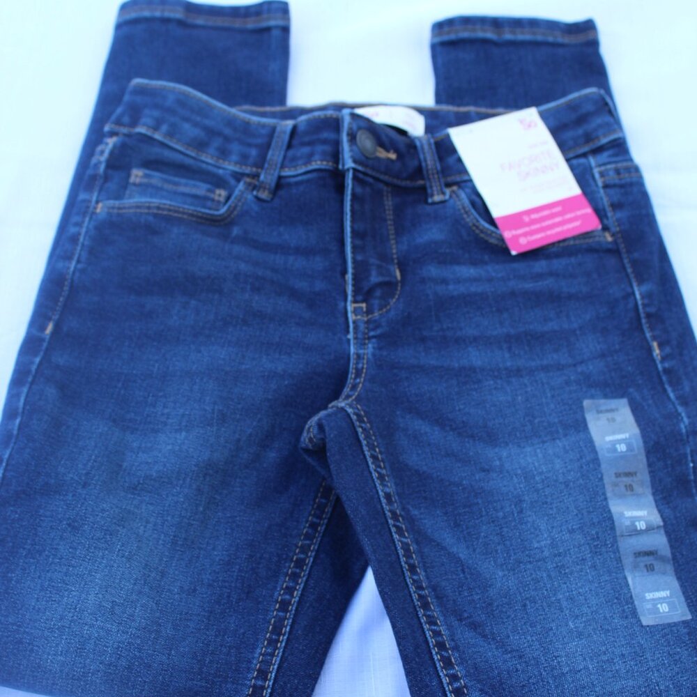 Girls SO Mid Rise Favorite Skinny Denim Jeans Pants Size 10 Adjustable Waist NWT